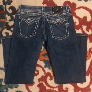 Miss Me Boot Cut Jeans Jeweled Back Pockets